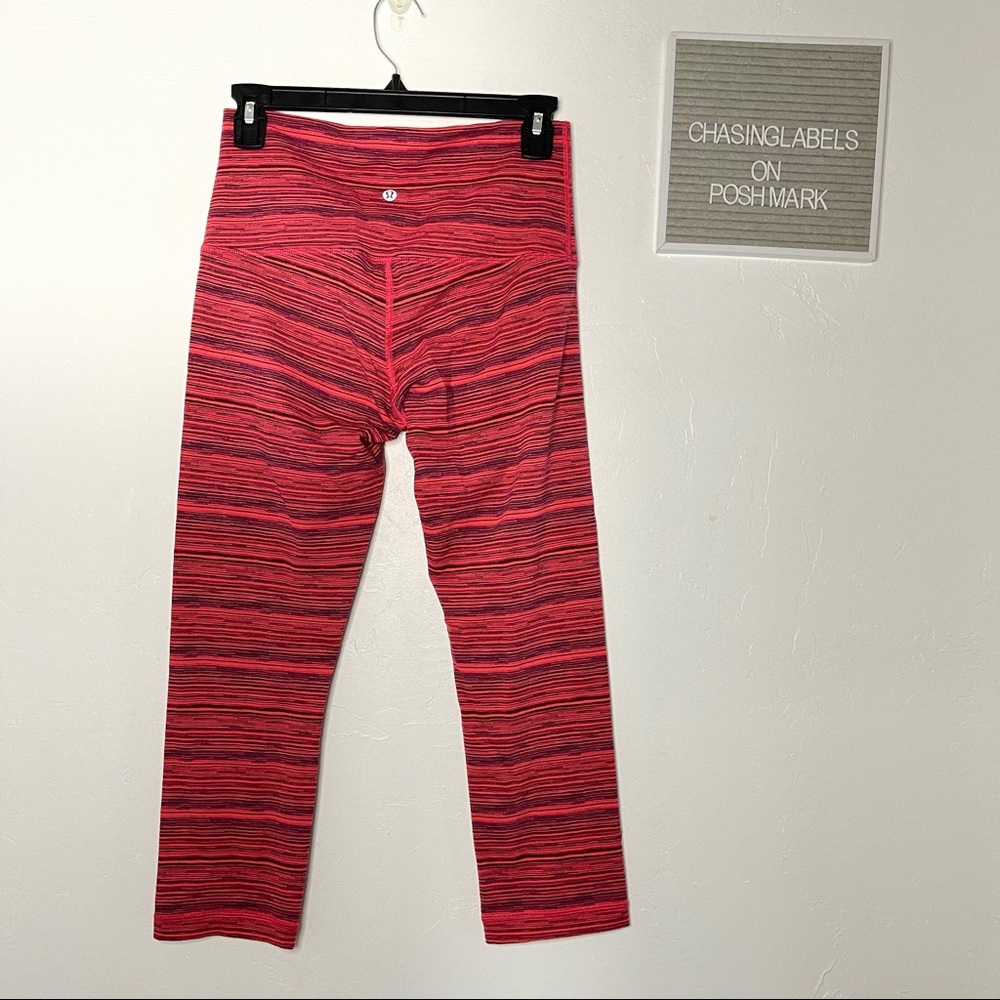 Lululemon | red striped cropped align pants